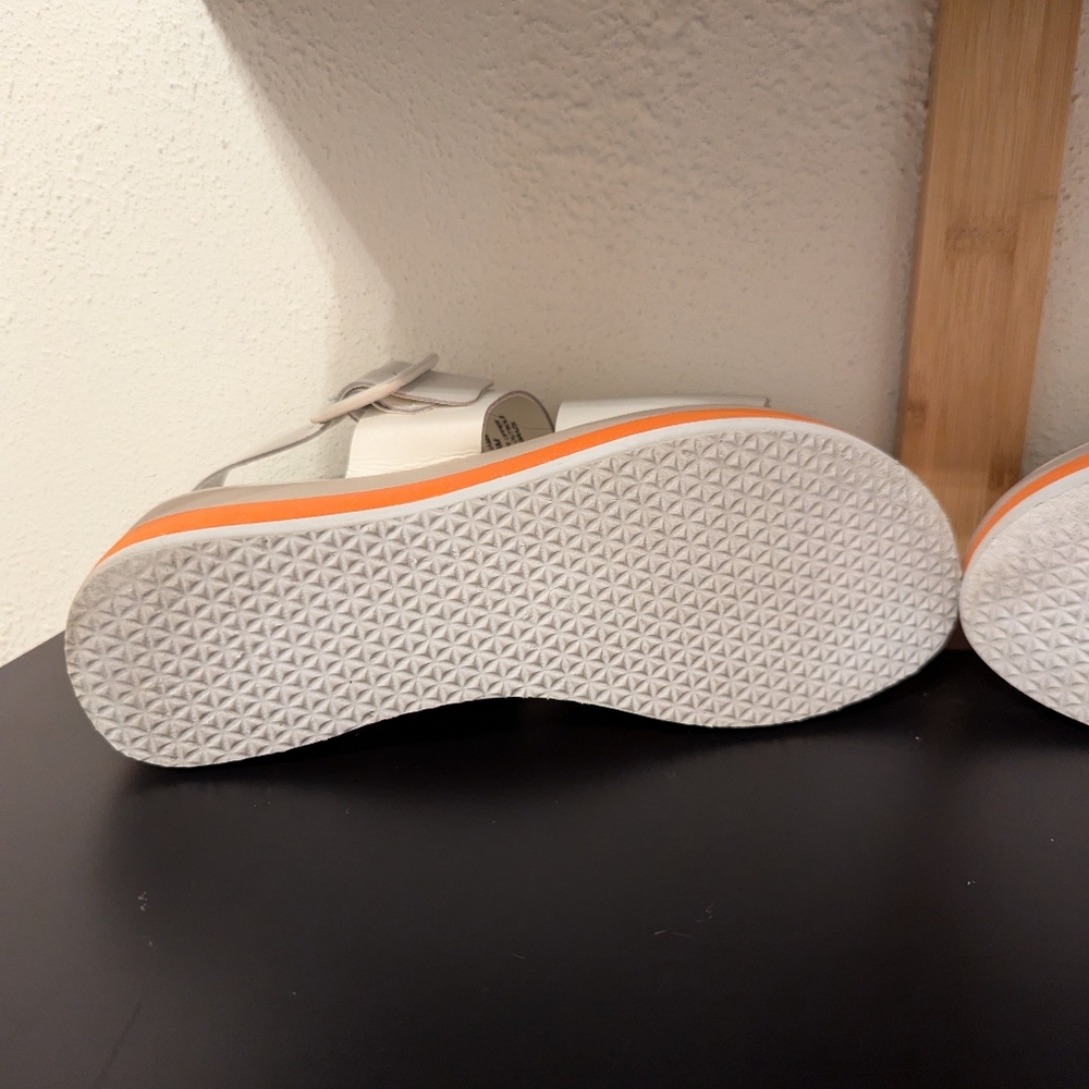 Matisse Jams White Orange Platform Sandals 8 - Picture 6 of 8